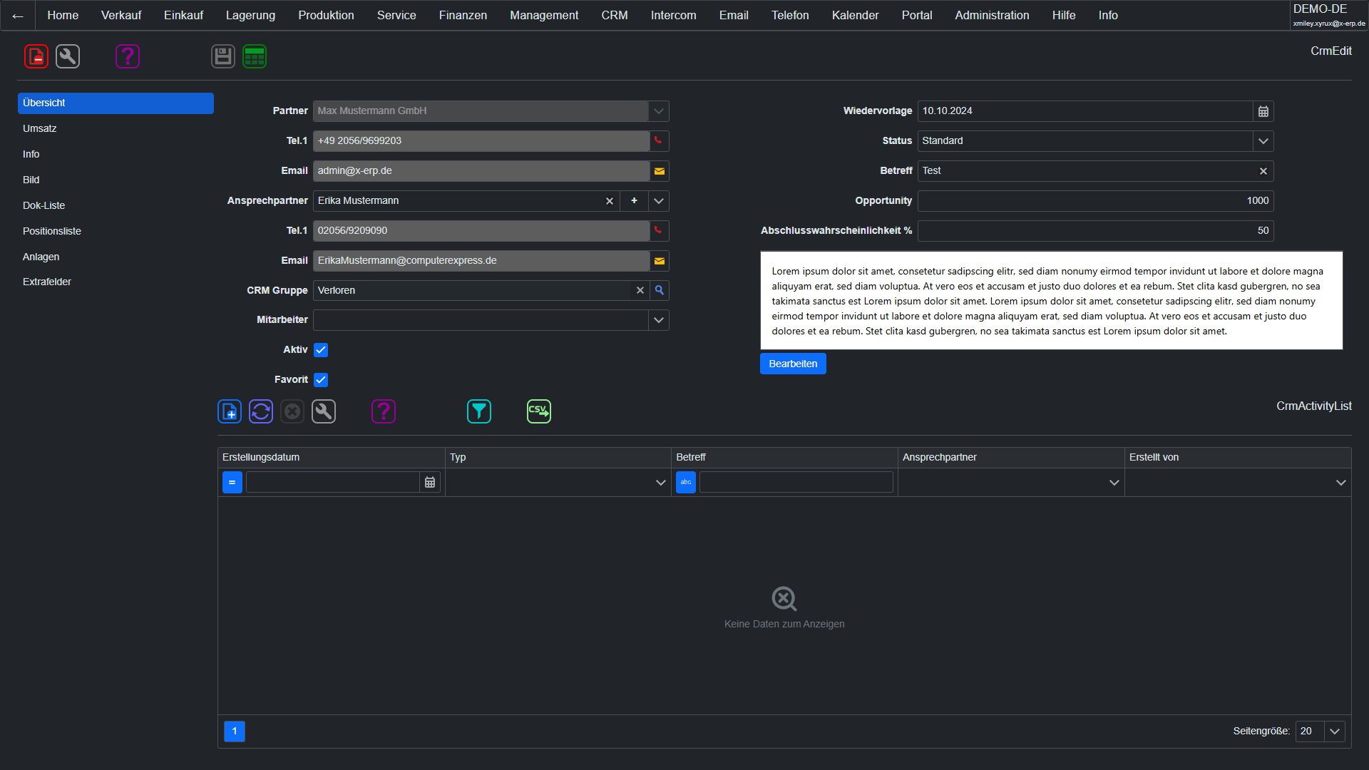 X-ERP CRM