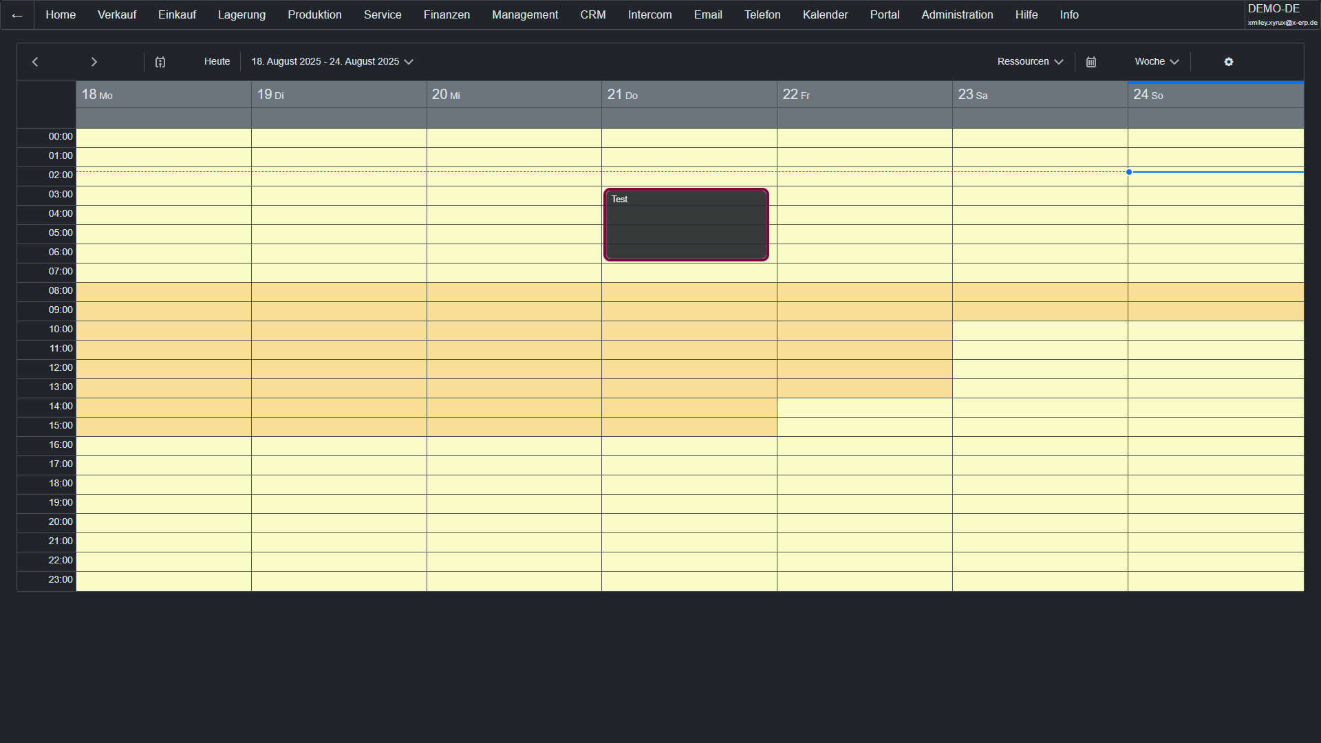 X-ERP Gruppenkalender