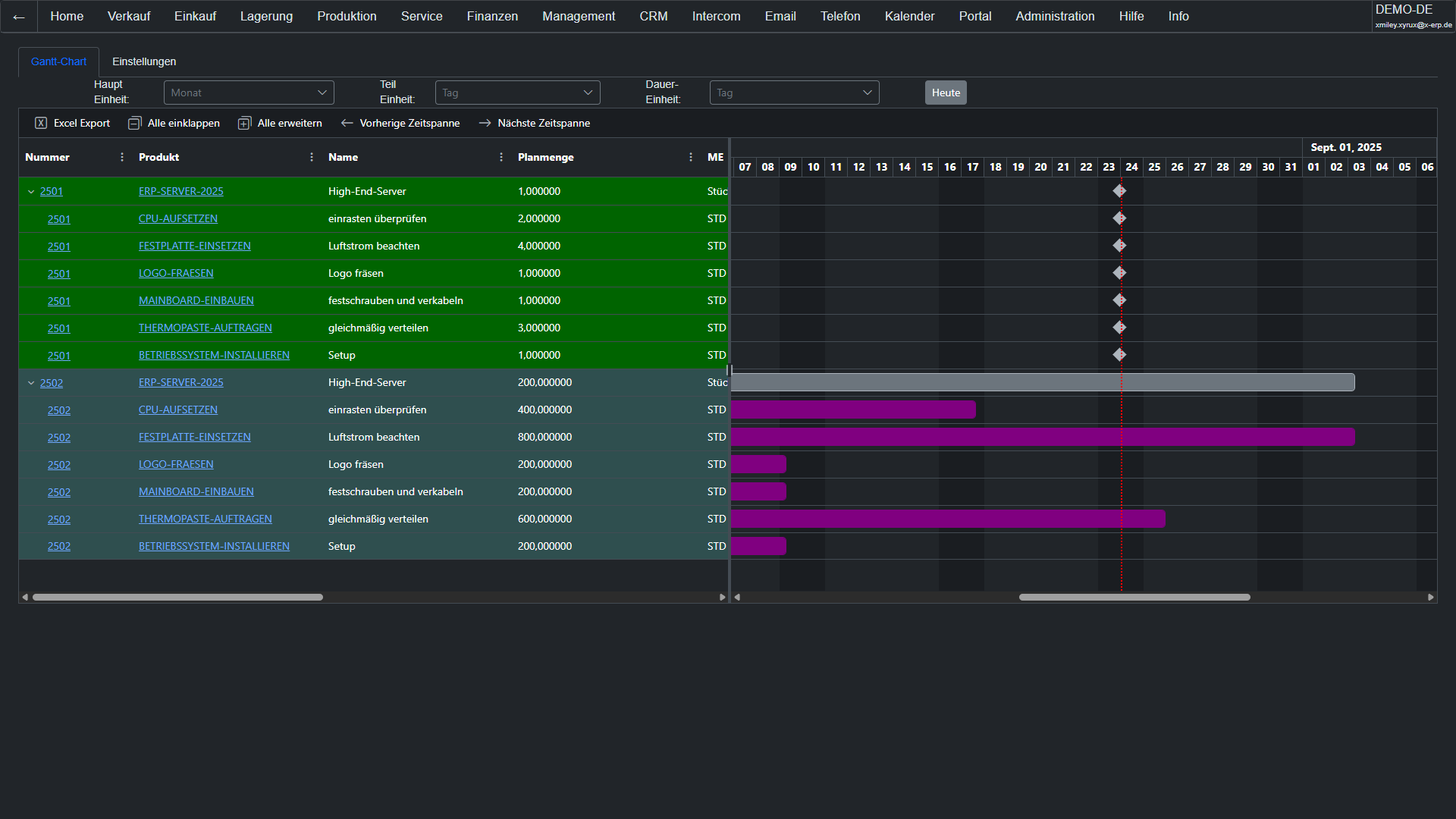 X-ERP Produktion