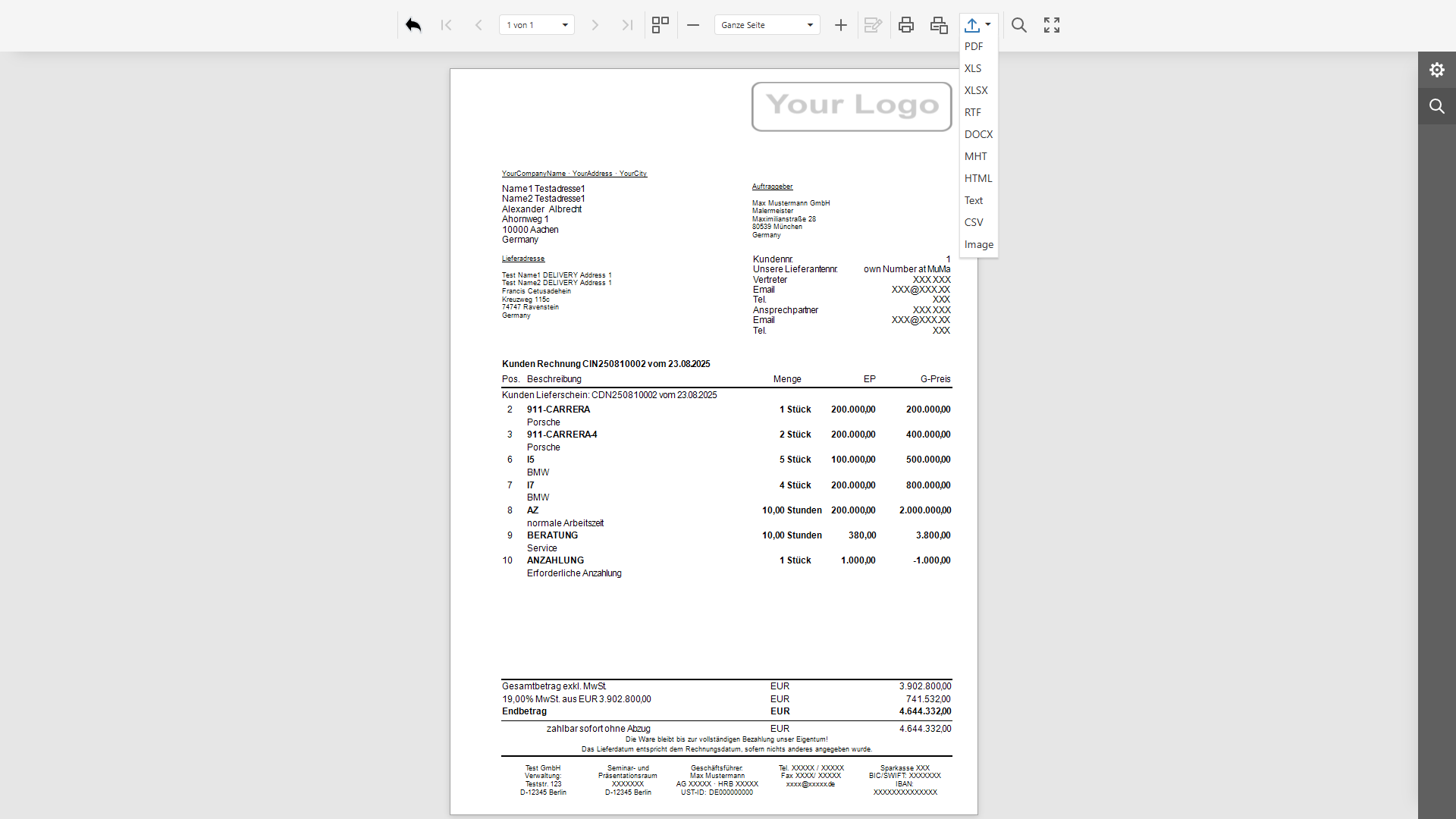 X-ERP Reportviewer