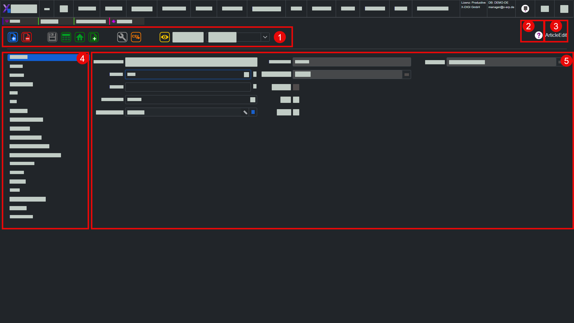 EditView in X-ERP