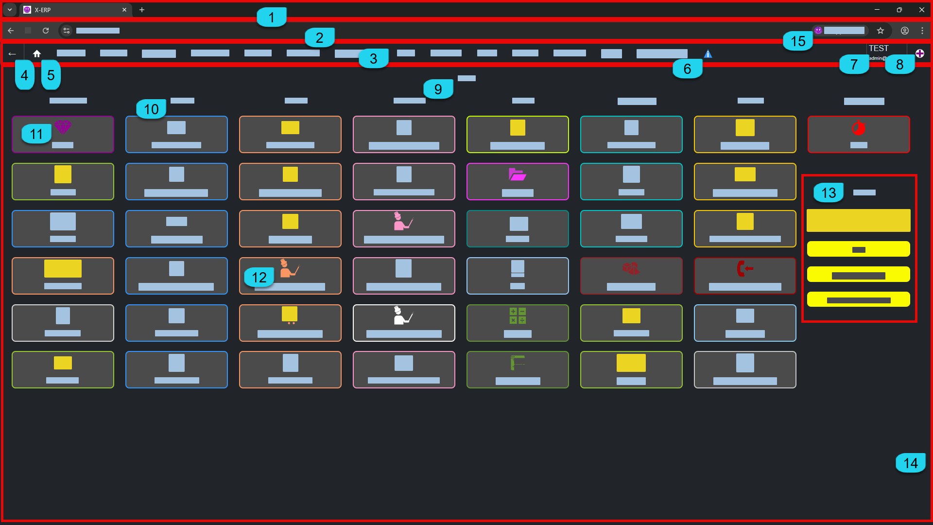 Übersicht der X-ERP Komponenten