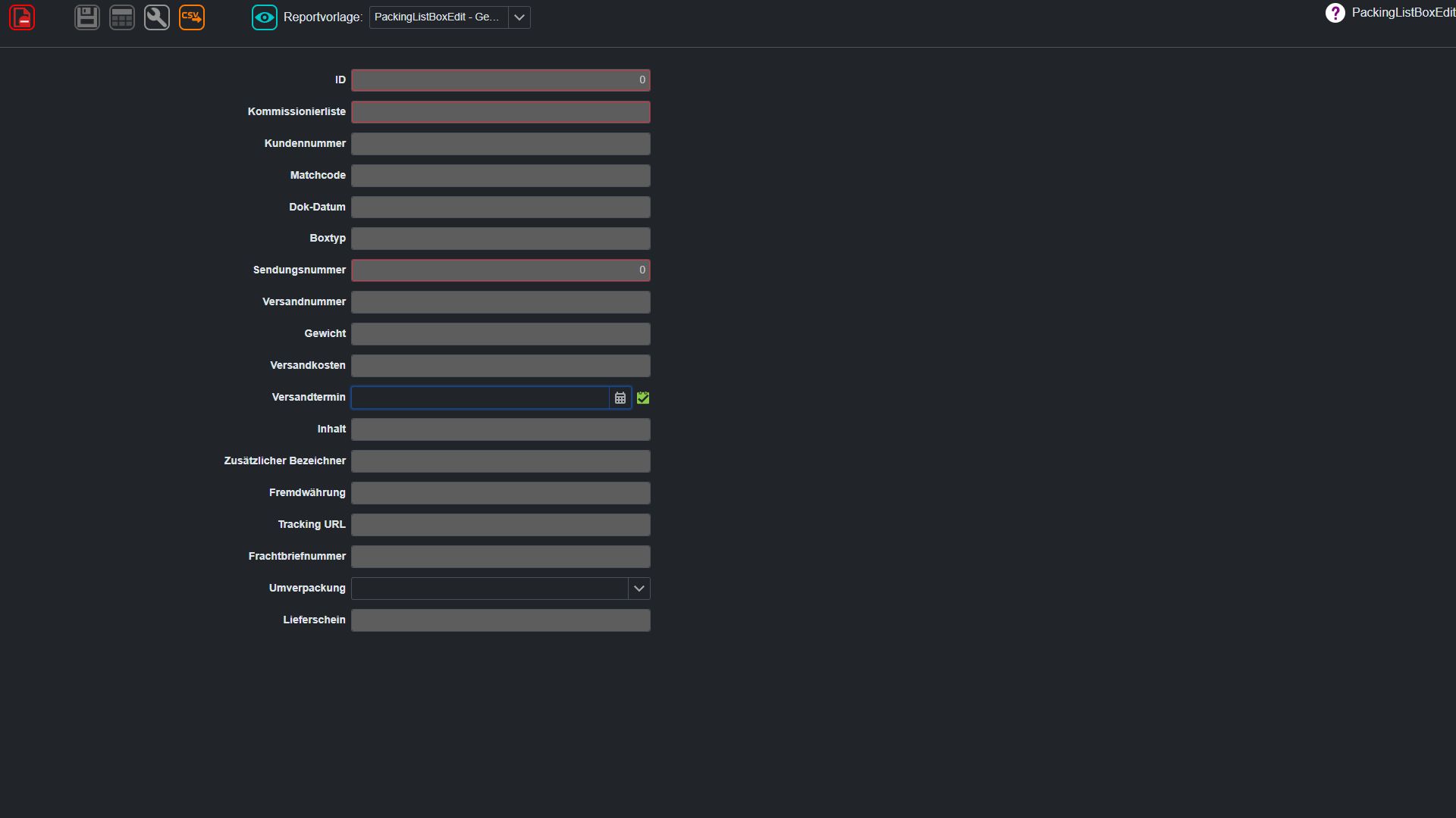 Packliste Box