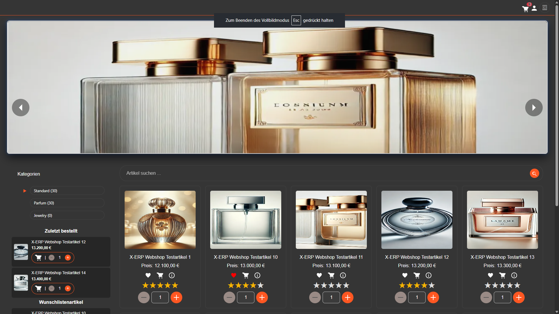 X-ERP.webshop Screenshot